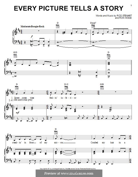 Every Picture Tells a Story: Para vocais e piano (ou Guitarra) by Ron Wood