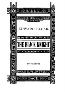 Black Knight, Op.25: Partitura Piano-vocal by Edward Elgar