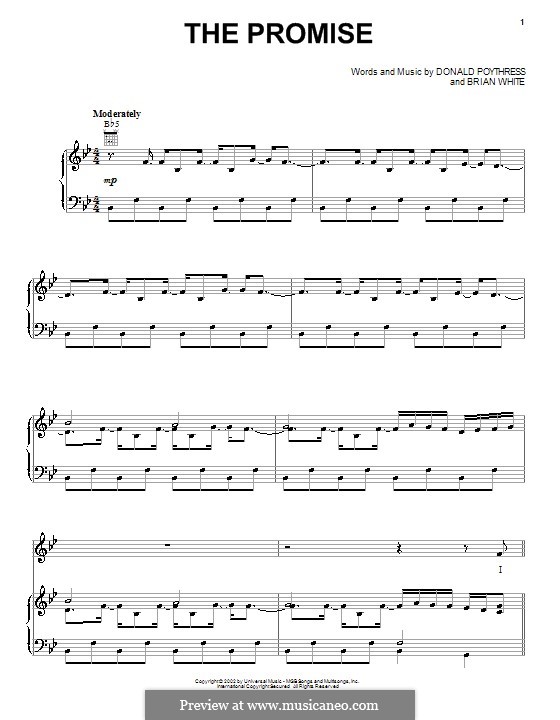 The Promise (The Martins): Para vocais e piano (ou Guitarra) by Brian Gene White, Don Poythress