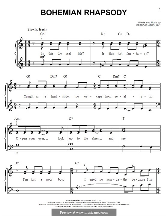 Instrumental version: Facil para o piano by Freddie Mercury