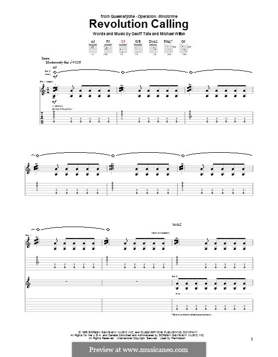 Revolution Calling (Queensryche): Para guitarra com guia by Geoff Tate, Michael Wilton