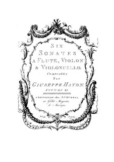 Six Sonatas for Flute, Violin and Cello: Six Sonatas for Flute, Violin and Cello by Joseph Haydn