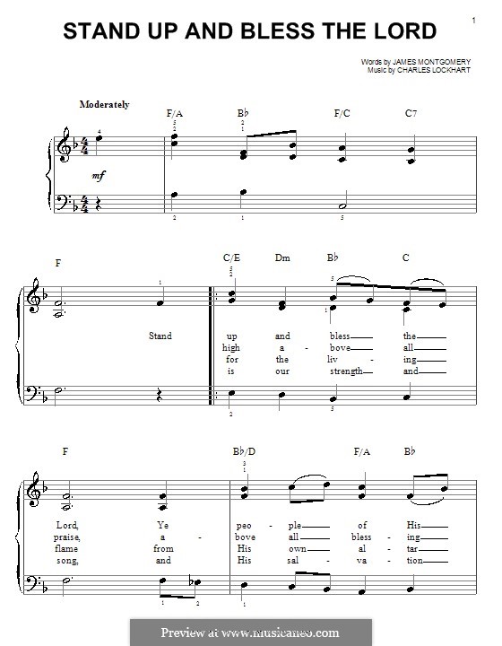 Stand Up and Bless the Lord: Para Piano by Charles Lockhart