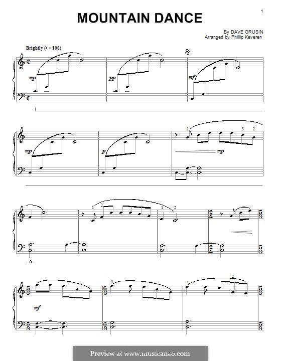 Mountain Dance: Para Piano by Dave Grusin