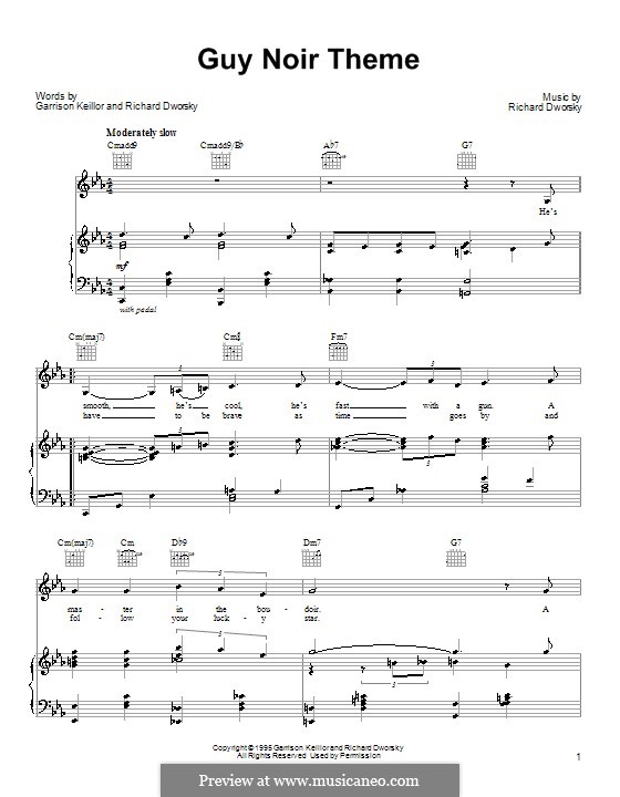 Guy Noir Theme: Para vocais e piano (ou Guitarra) by Richard Dworsky
