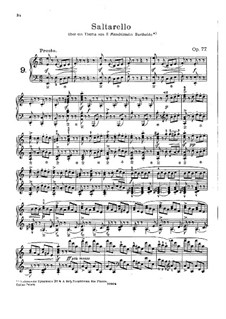 Saltarello on a Theme by F. Mendelssohn-Bartholdy, Op.77: Para Piano by Stephen Heller