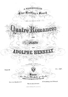 Four Romances, Op.18: Four Romances by Adolf von Henselt