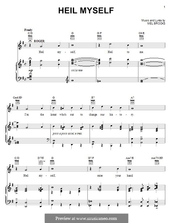 Heil Myself: Para vocais e piano (ou Guitarra) by Mel Brooks
