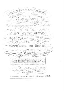 Piano Concerto No.1 in A Major, Op.34: Piano Concerto No.1 in A Major by Henri Herz