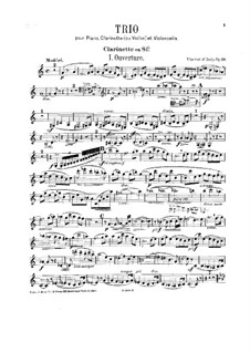 Trio for Piano, Clarinet (or Violin), and Cello, Op.29: Trio for Piano, Clarinet (or Violin), and Cello by Vincent d' Indy