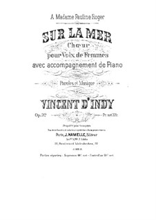 Sur la mer, Op.32: Sur la mer by Vincent d' Indy