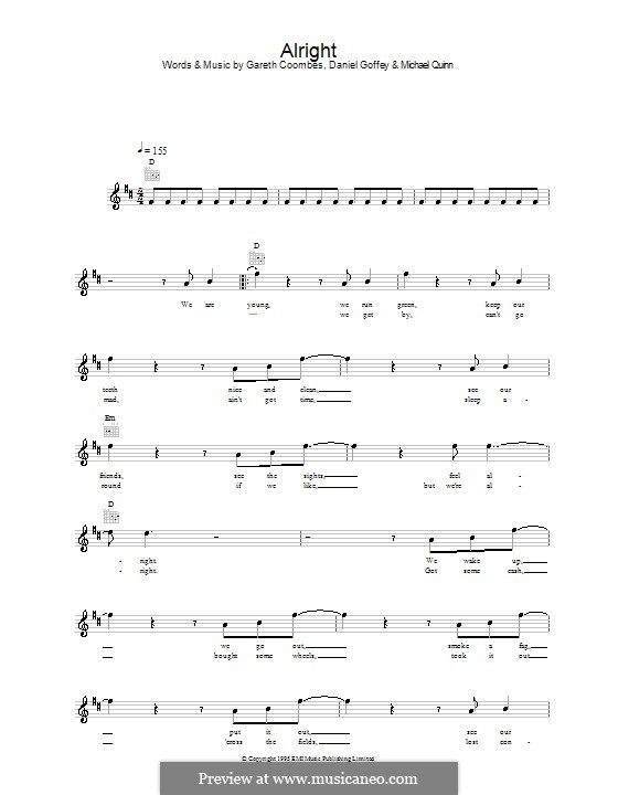 Песня be alright. Ноты Supergrass Alright. East 17 it's Alright Ноты. Supergrass Alright Ноты для фортепиано. Its Alright East 17 Ноты для фортепиано.