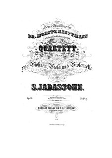 String Quartet in C Minor, Op.10: Partes by Salomon Jadassohn