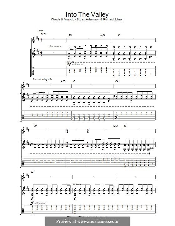 Into the Valley (The Skids): Para guitarra com guia by Richard Jobson, Stuart Adamson