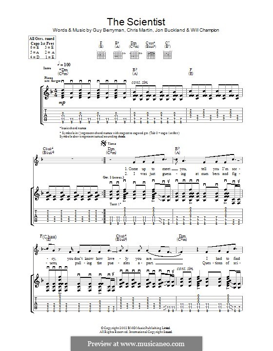 The Scientist (Coldplay): Para guitarra com guia by Chris Martin, Guy Berryman, Jonny Buckland, Will Champion