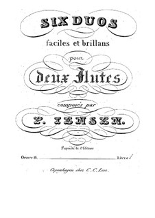 Six Duets for Two Flutes, Op.16: Six Duets for Two Flutes by Niels Peter Jensen