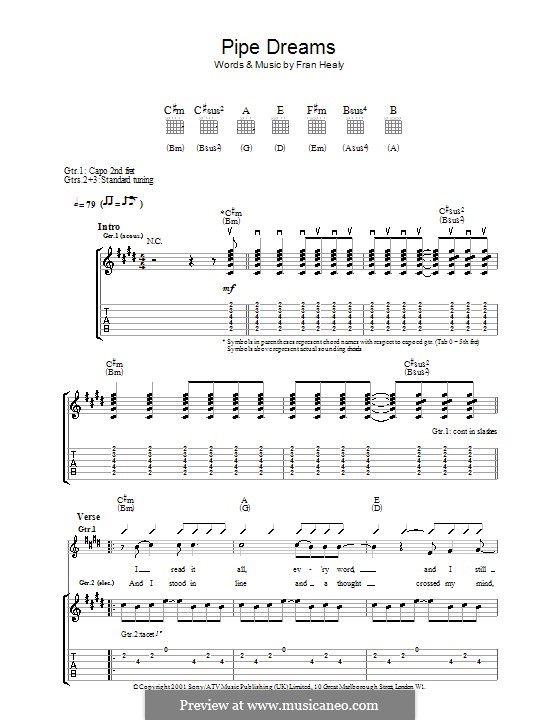 Pipe Dreams (Travis): Para guitarra com guia by Fran Healy