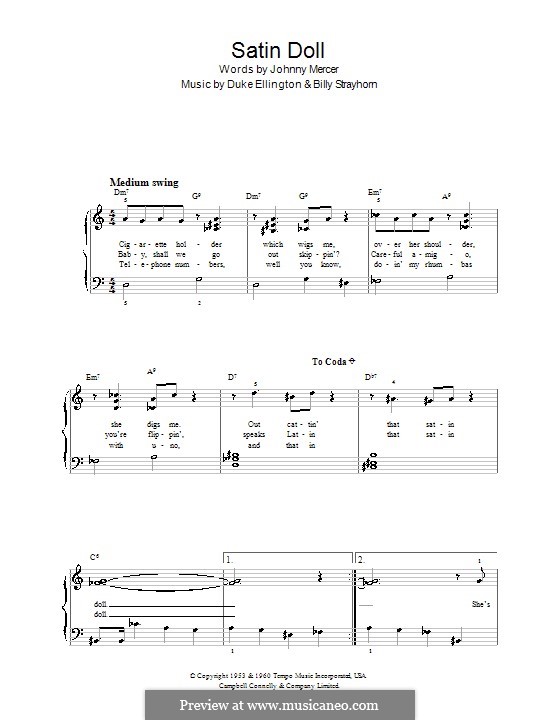 Piano version: Versão Facil by Duke Ellington
