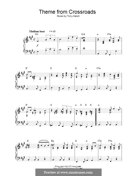 Theme from Crossroads: Para Piano by Tony Hatch