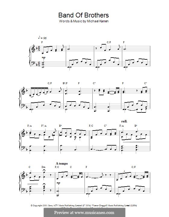 Band of Brothers: Para Piano by Michael Kamen