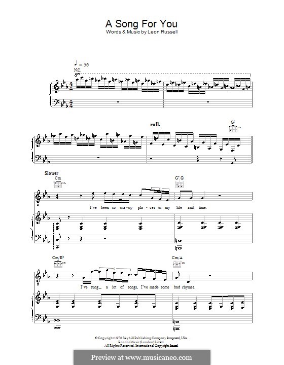 A Song for You: Para voz e piano ou guitarra (Ray Charles) by Leon Russell