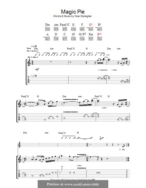 Magic Pie (Oasis): Para guitarra com guia by Noel Gallagher