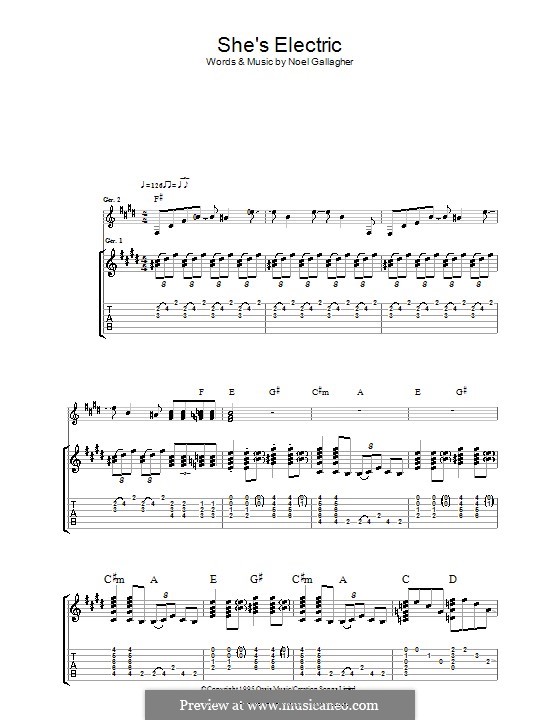 She's Electric (Oasis): Para guitarra com guia by Noel Gallagher
