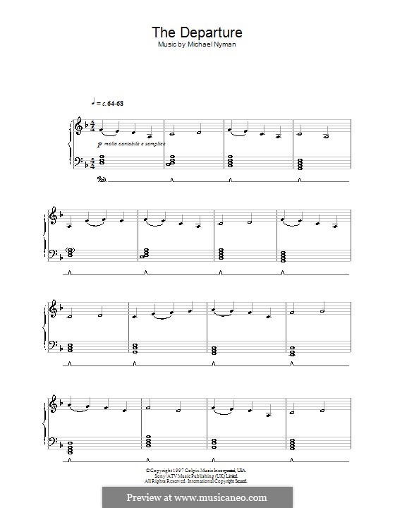 The Departure (from Gattaca): Para Piano by Michael Nyman