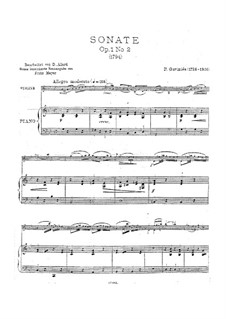 Sonata for Violin (or Viola) and Piano No.2, Op.1: Sonata for Violin (or Viola) and Piano No.2 by Pierre Gaviniès