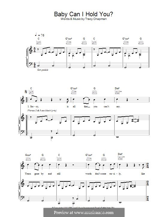 Baby Can I Hold You (Boyzone) por T. Chapman Partituras on músicaNeo