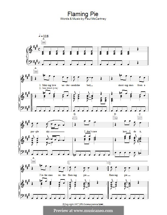 Flaming Pie: Para vocais e piano (ou Guitarra) by Paul McCartney