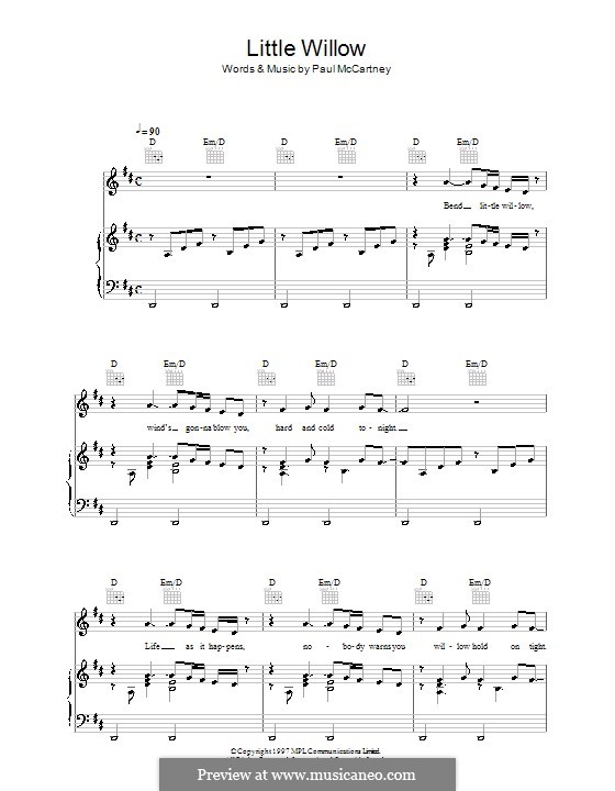 Little Willow: Para vocais e piano (ou Guitarra) by Paul McCartney
