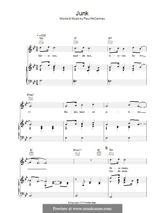 Junk: Para vocais e piano (ou Guitarra) by Paul McCartney