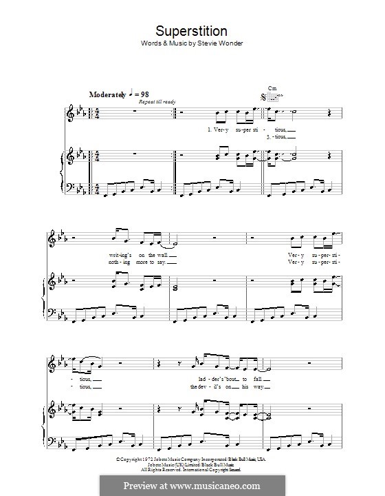 Vocal version: Para vocais e piano (ou Guitarra) by Stevie Wonder