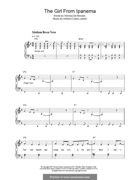 Piano version: versão facil para piano by Antonio Carlos Jobim