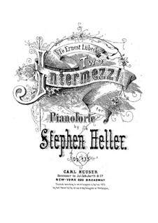 Two Intermezzi, Op.135: Two Intermezzi by Stephen Heller