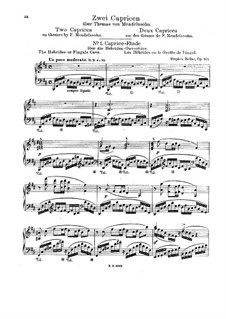 Two Caprices on Themes by F. Mendelssohn, Op.144: No.1 Caprice-Etude 'The Hebrides or Fingal's Cave' by Stephen Heller