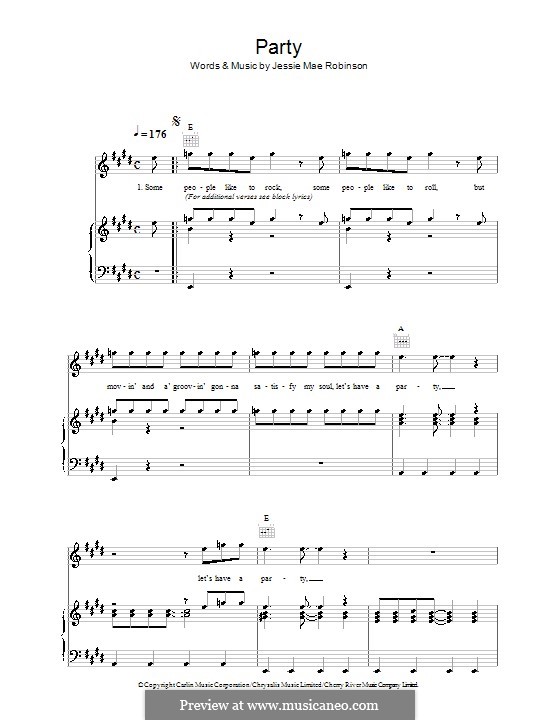 Party: For voice and piano or guitar (Paul McCartney) by Jessie Mae Robinson