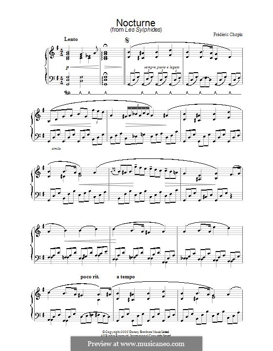 Nocturne from Les Sylphides: Nocturne from Les Sylphides by Frédéric Chopin
