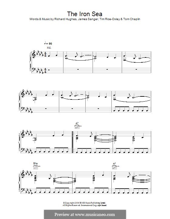 The Iron Sea (Keane): Para vocais e piano (ou Guitarra) by James Sanger, Richard Hughes, Tim Rice-Oxley, Tom Chaplin