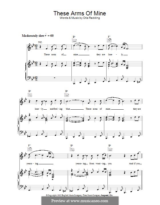 These Arms of Mine: Para vocais e piano (ou Guitarra) by Otis Redding