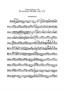 Perpetuum Mobile, Op.257: parte violoncelo by Johann Strauss (Sohn)