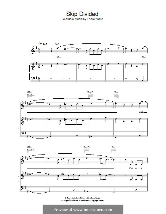 Skip Divided: Para vocais e piano (ou Guitarra) by Thomas Yorke