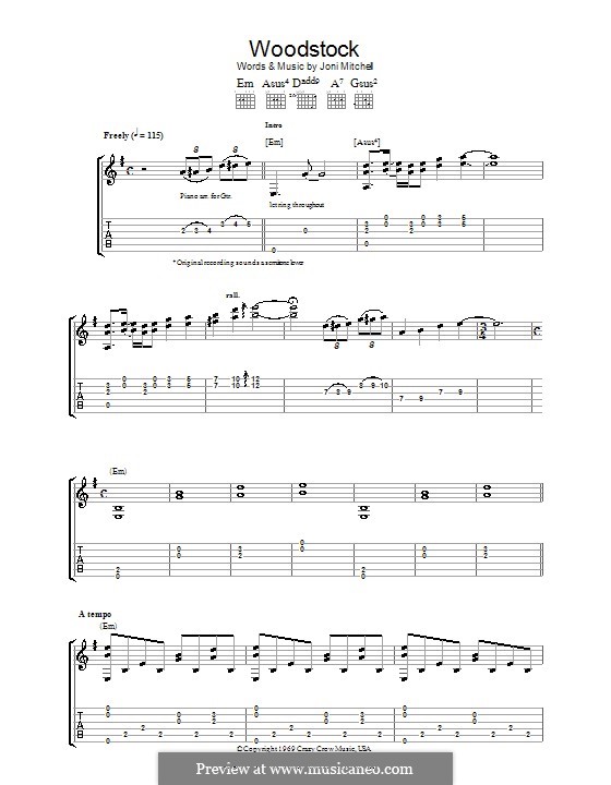 Woodstock (Eva Cassidy): Para guitarra com guia by Joni Mitchell