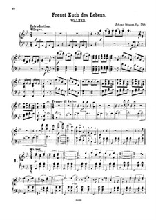 Enjoy Your Life, Op.340: Para Piano by Johann Strauss (Sohn)