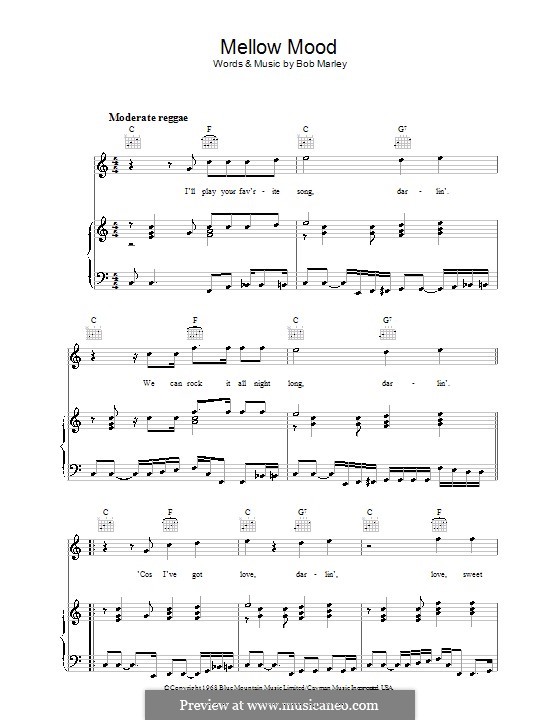 Mellow Mood: Para vocais e piano (ou Guitarra) by Bob Marley