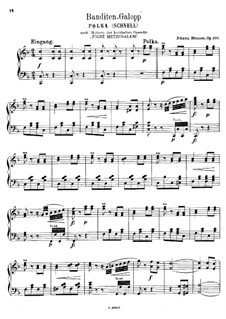 Bandits' Galop, Op.378: Para Piano by Johann Strauss (Sohn)