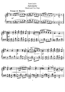 Antoinette: Para Piano by Scott Joplin