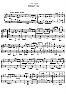 Paragon Rag: Para Piano by Scott Joplin