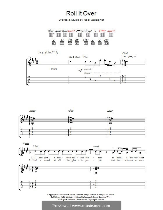 Roll it Over (Oasis): Para guitarra com guia by Noel Gallagher